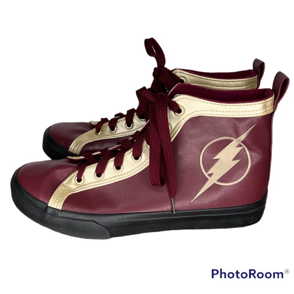 DC Comics The Flash Halloween Hi-Top Unisex Sneakers Size 8 - Picture 2 of 11